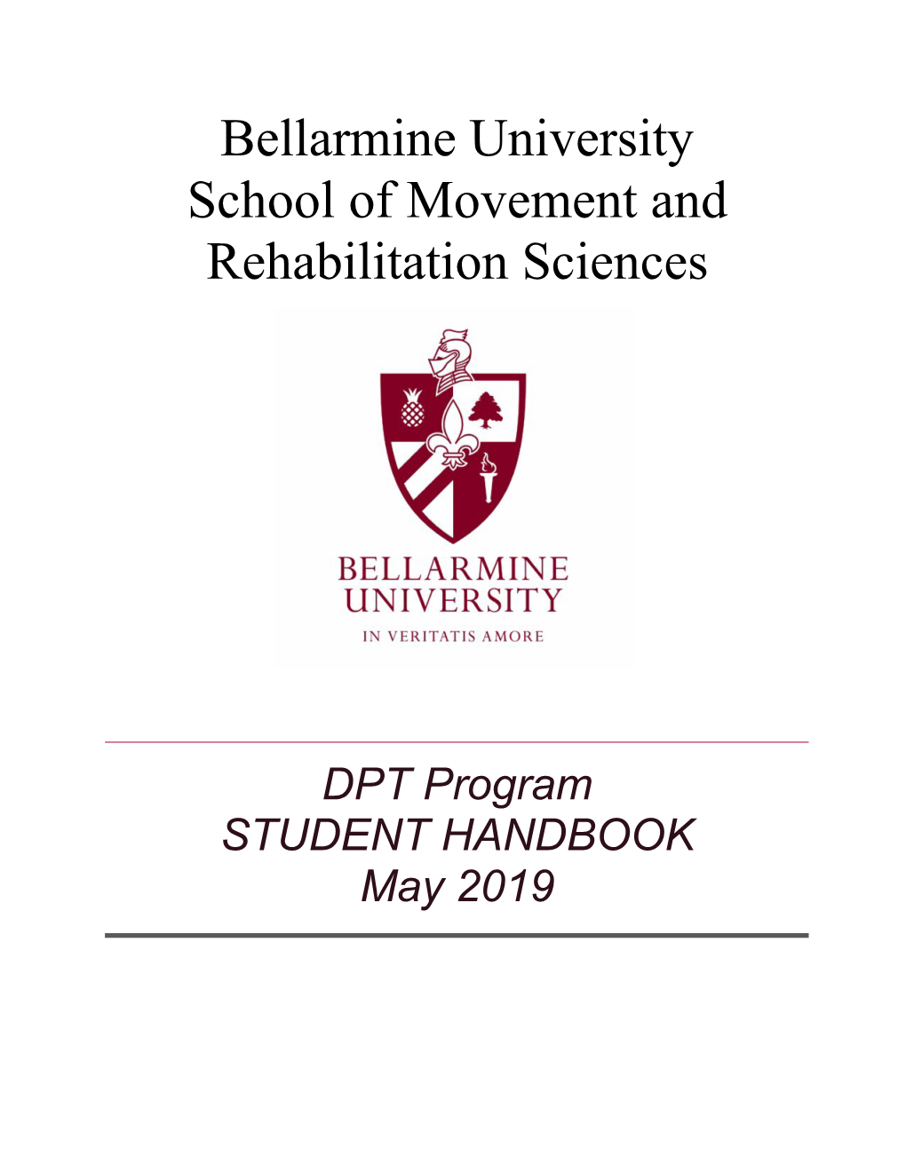 DPT Program STUDENT HANDBOOK May 2019