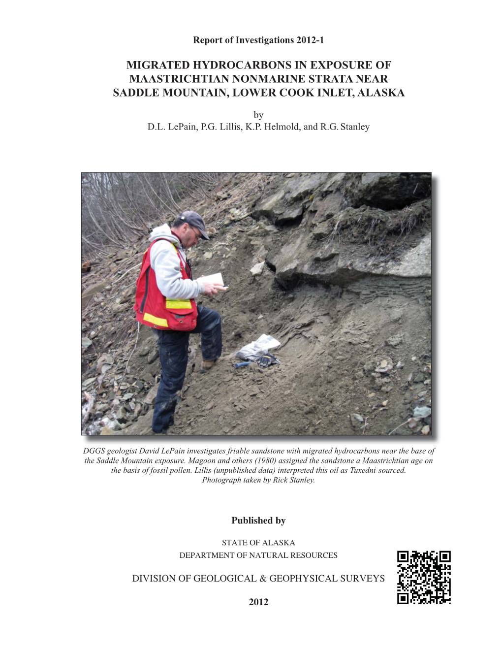 Migrated Hydrocarbons in Exposure of Maastrichtian Nonmarine Strata Near Saddle Mountain, Lower Cook Inlet, Alaska