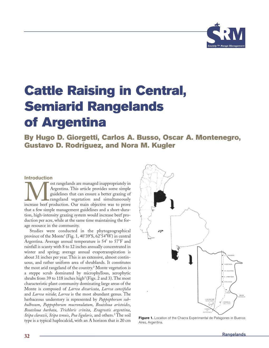 Cattle Raising in Central, Semiarid Rangelands of Argentina by Hugo D
