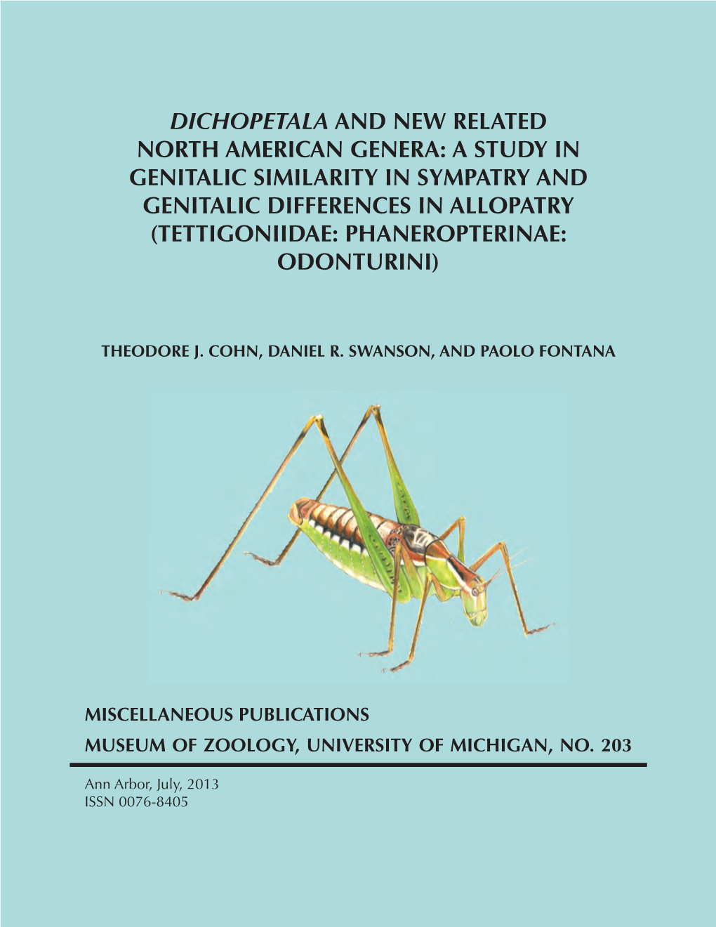 Dichopetala and New Related North American Genera