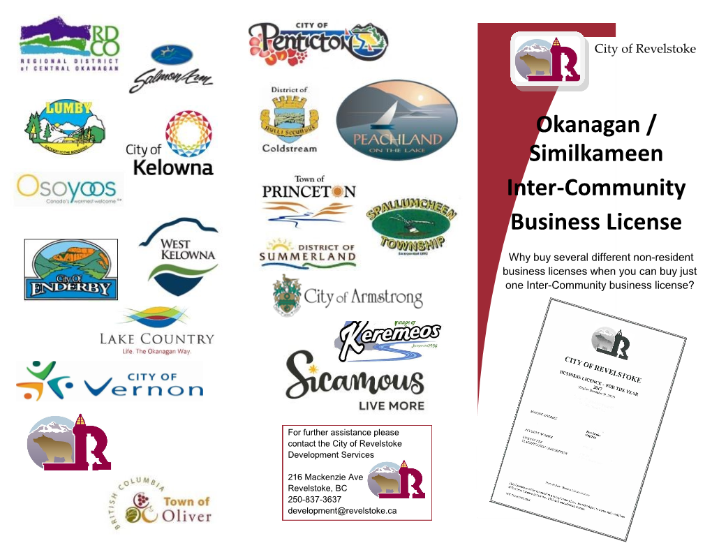 Okanagan / Similkameen Inter-Community Business License