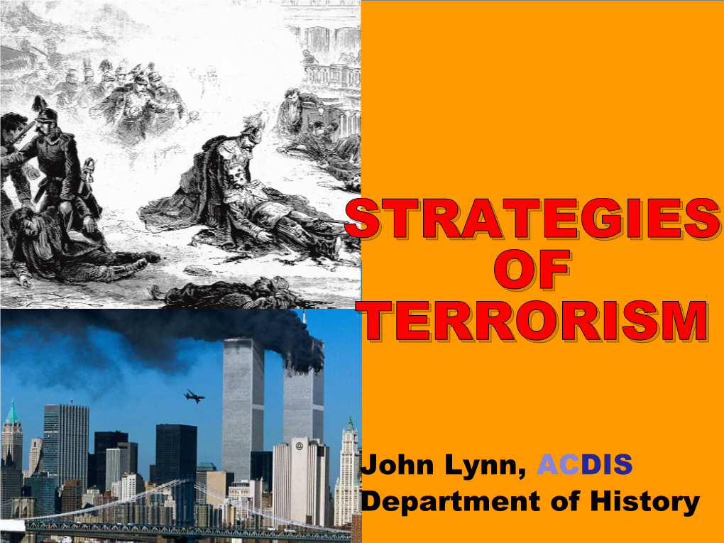Strategies of Terrorism