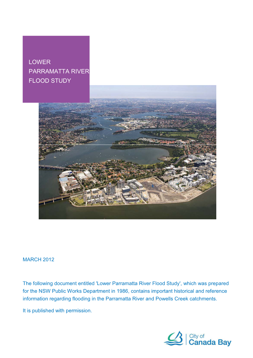 Lower Parramatta River Flood Study