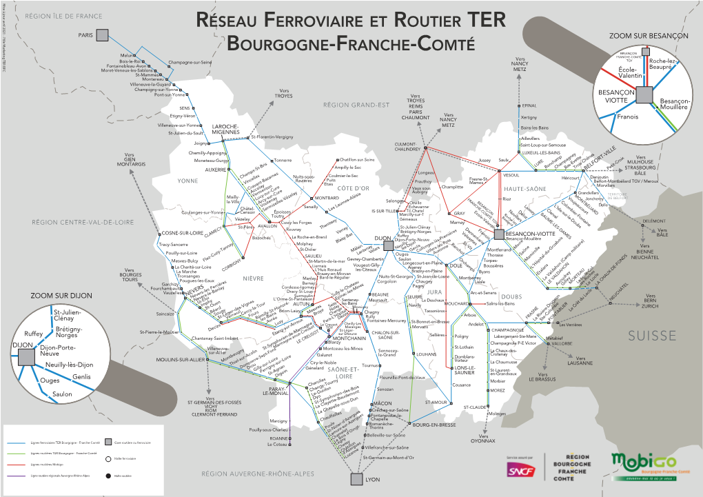 Réseau Ferroviaire Et Routier Ter Bourgogne-Franche-Comté