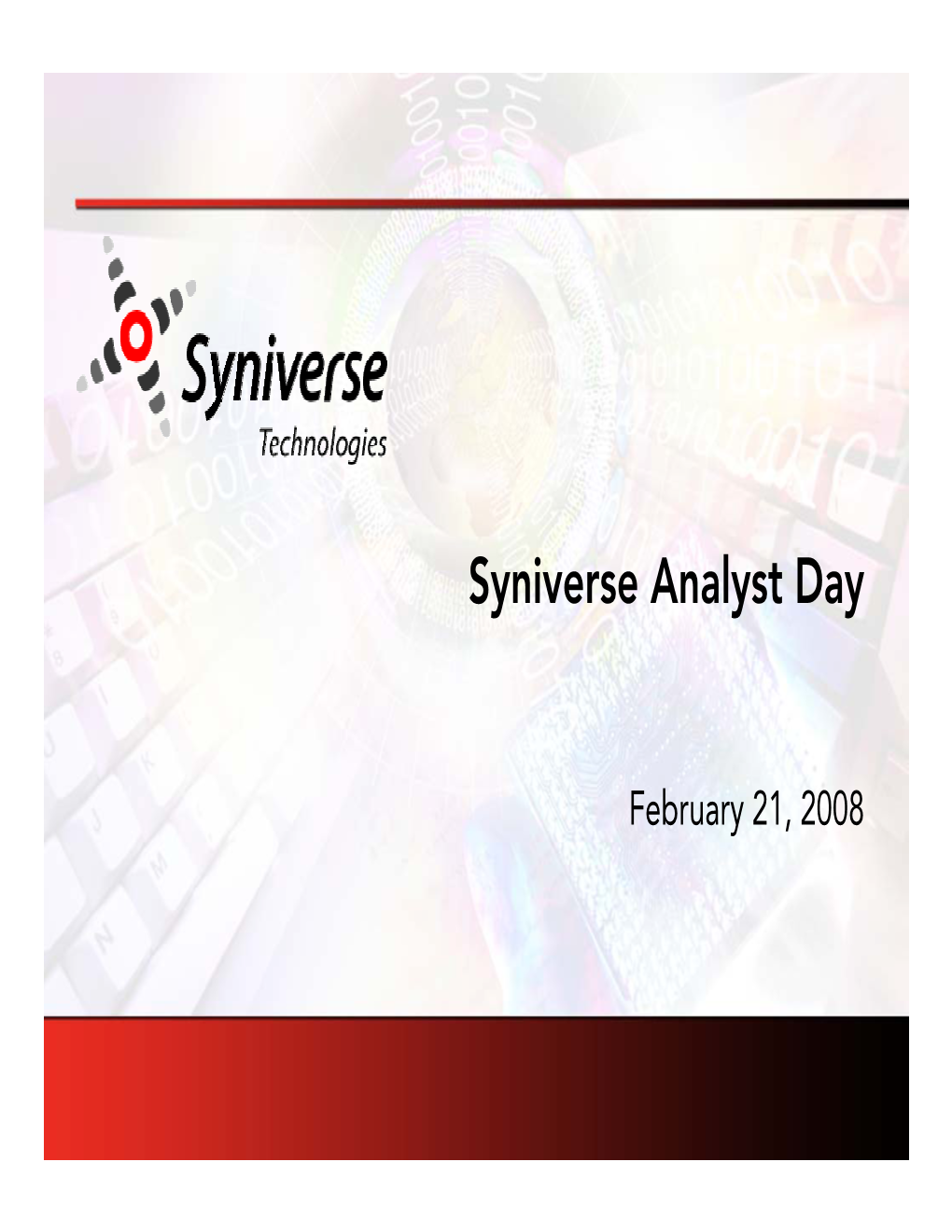 Syniverse Analyst Day