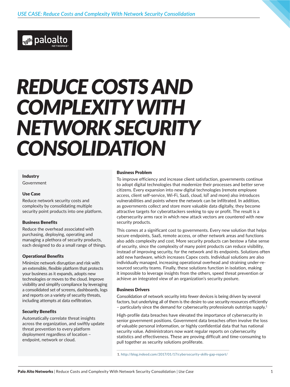 Reduce Costs and Complexity with Network Security Consolidation