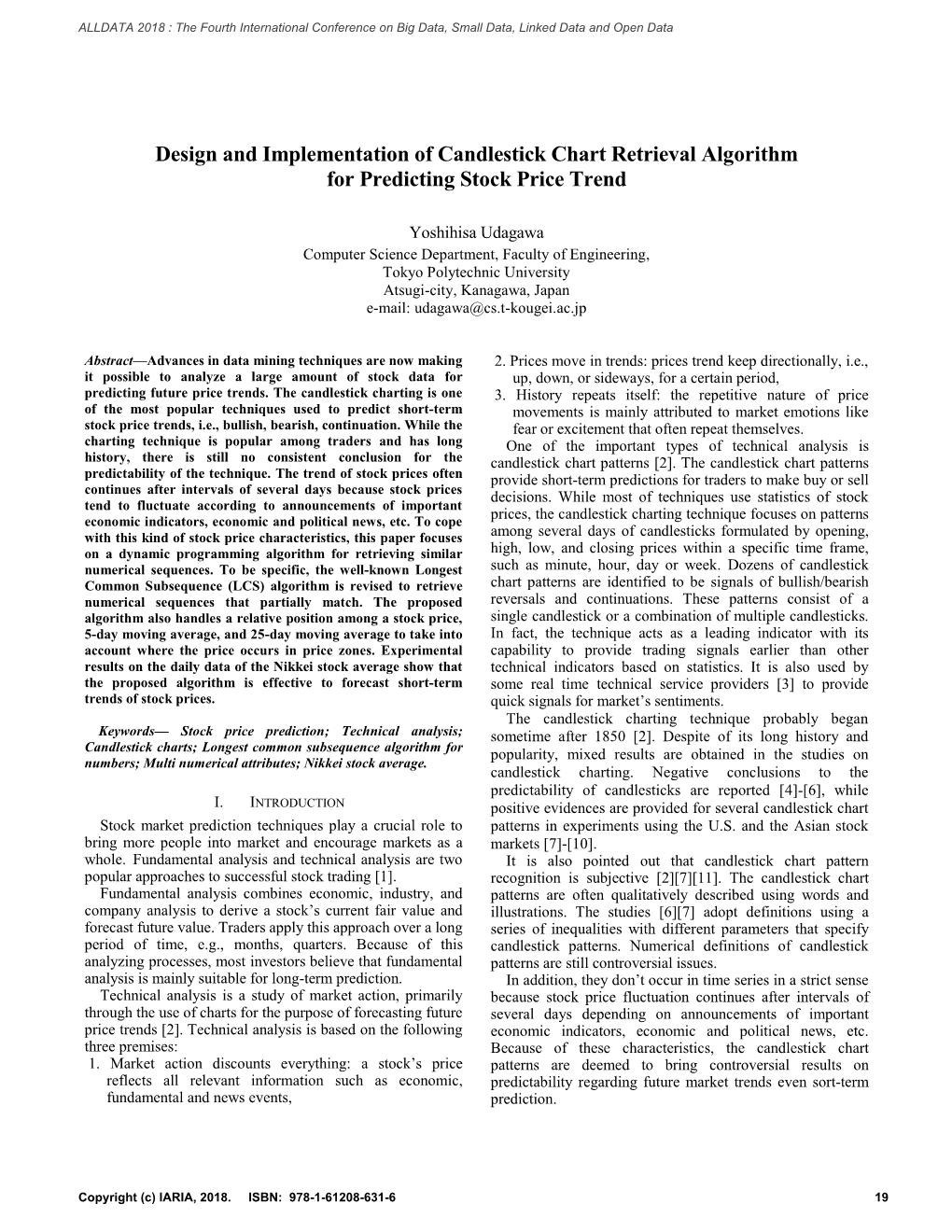 Design and Implementation of Candlestick Chart Retrieval Algorithm for Predicting Stock Price Trend