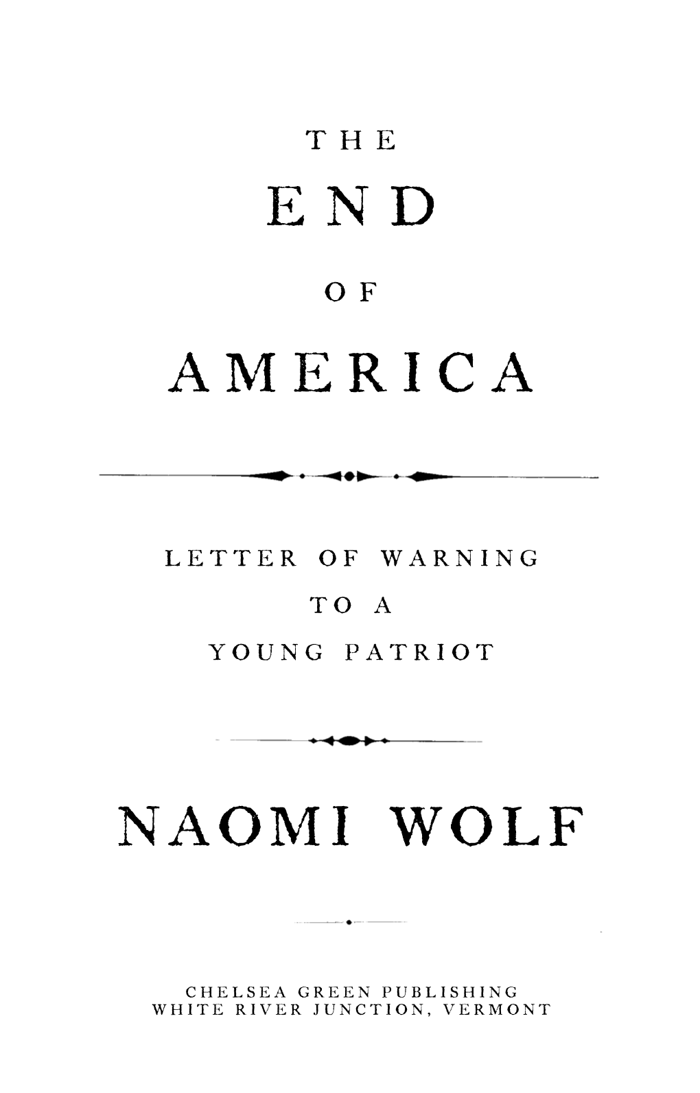 End America Naomi Wolf