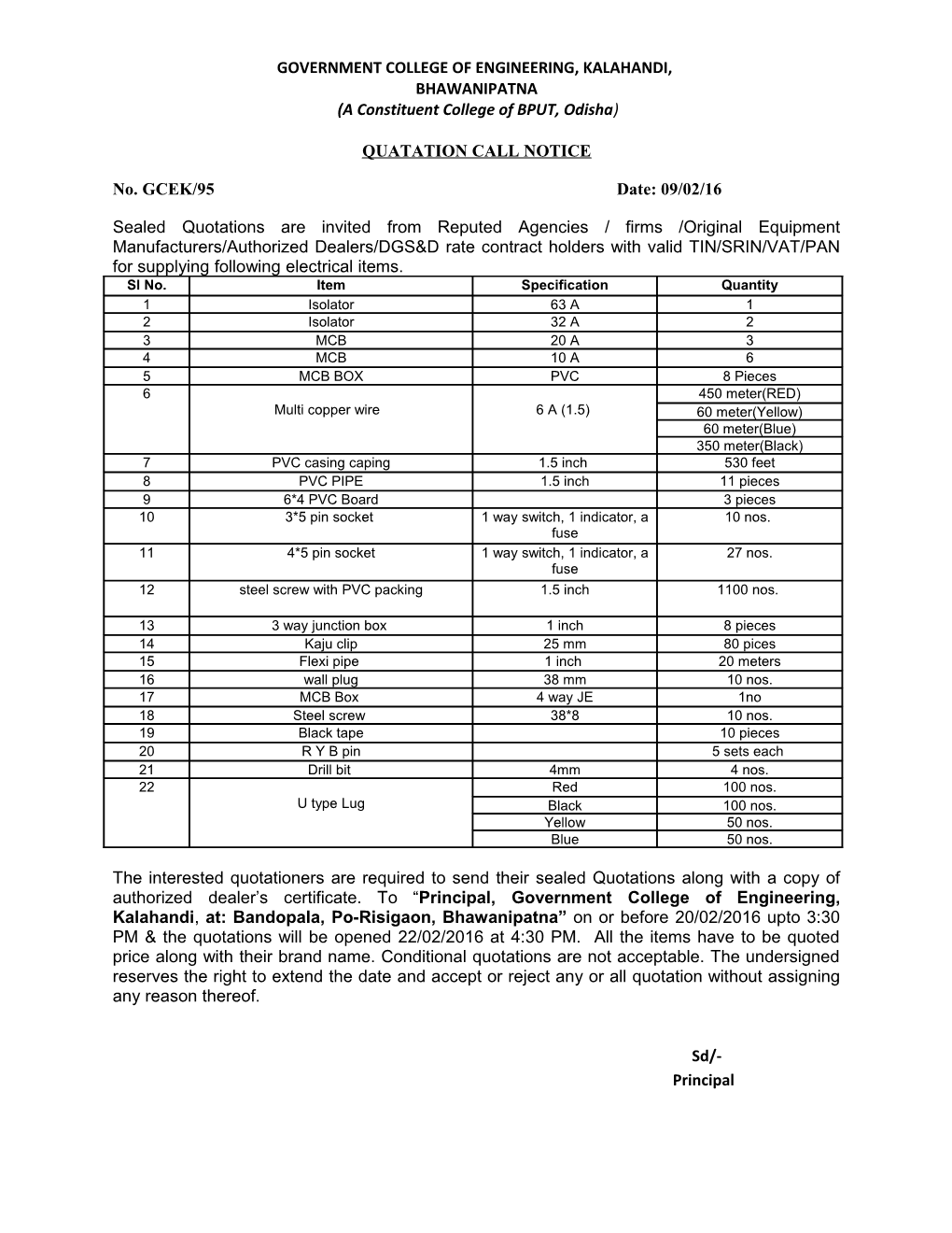 Government College of Engineering, Kalahandi