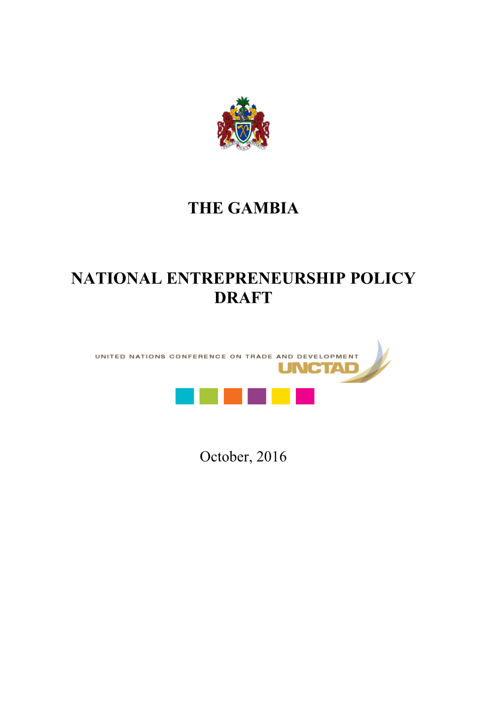 The Gambia National Entrepreneurship Policy