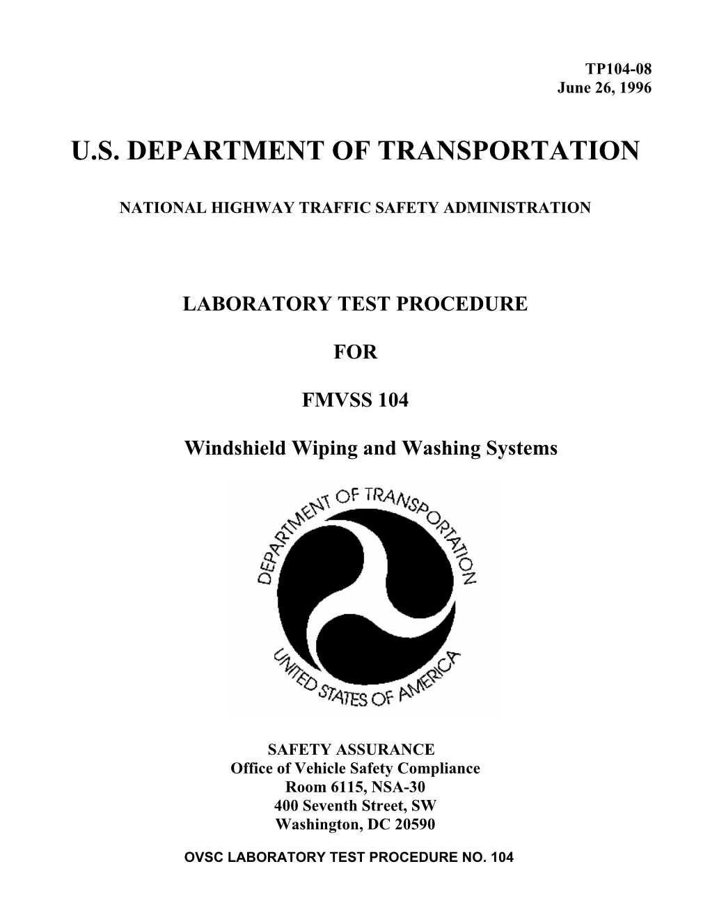 U.S. Department of Transportation