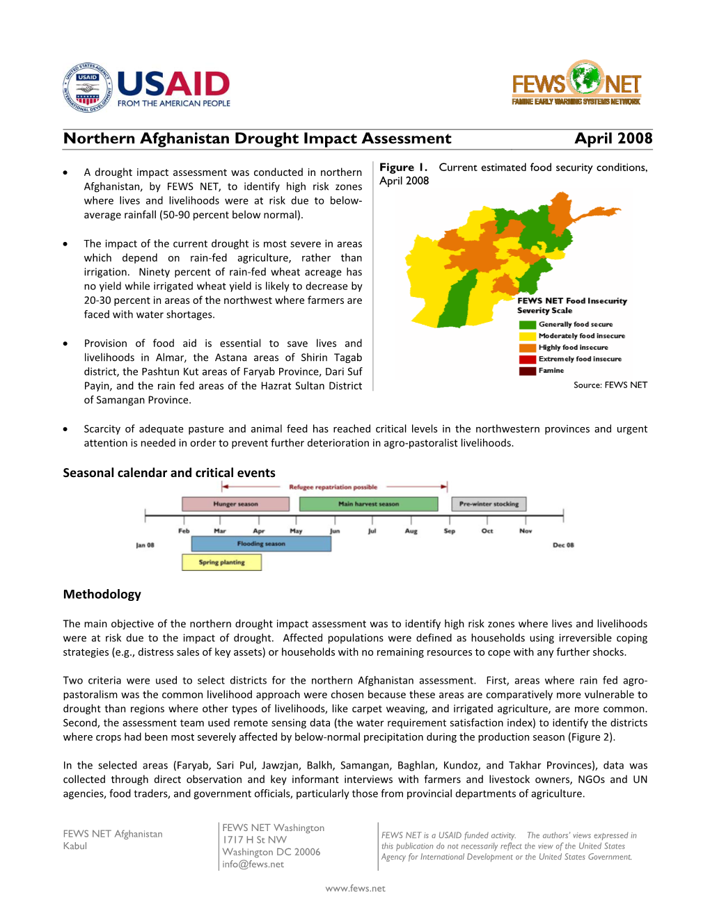 Northern Afghanistan Drought Impact Assessment April 2008