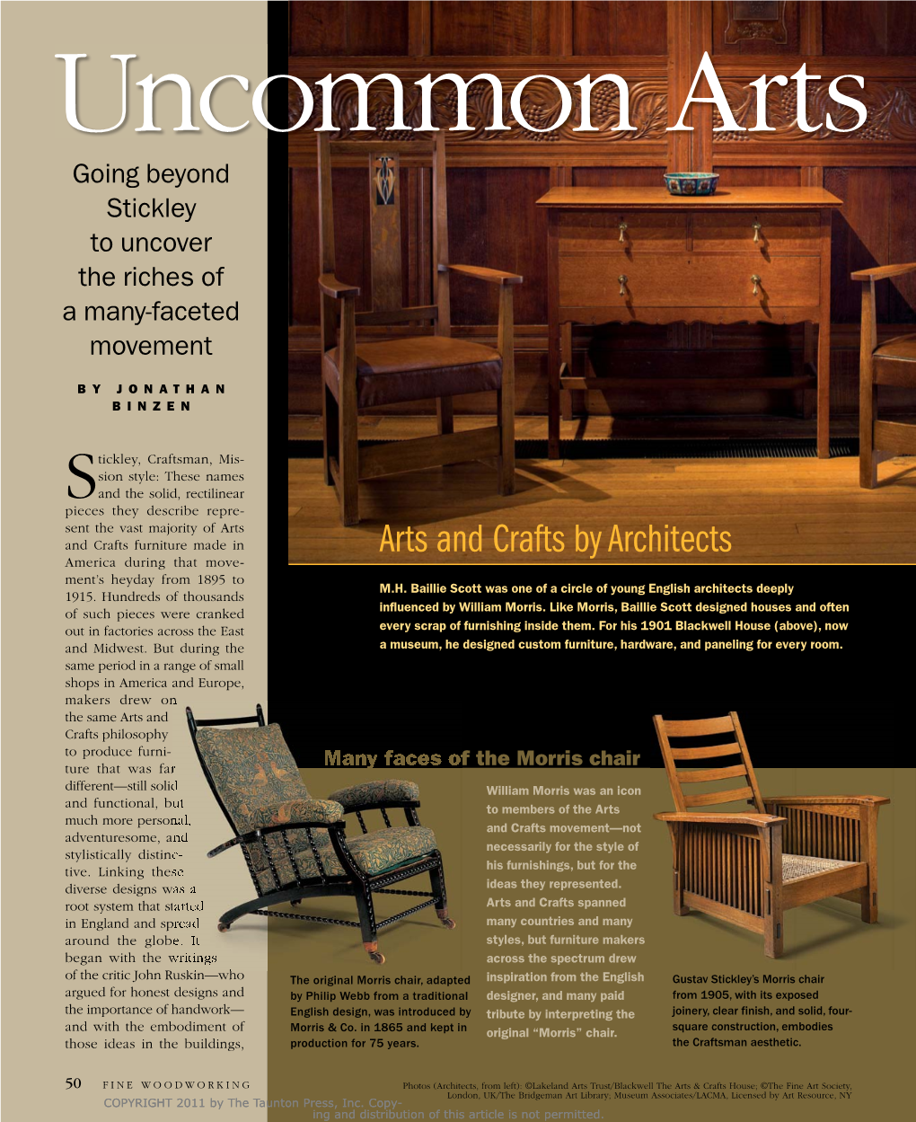 Arts and Crafts by Architects America During That Move- Ment’S Heyday from 1895 to M.H