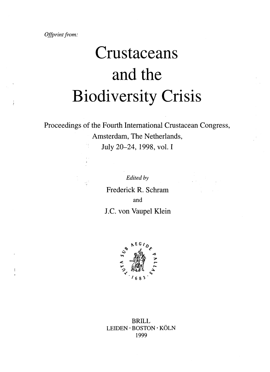 Crustaceans and the Biodiversity Crisis