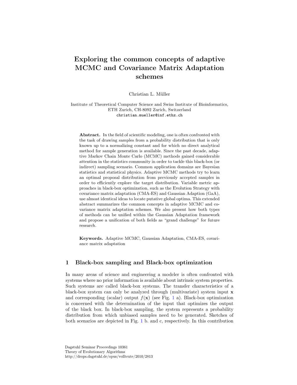 Exploring the Common Concepts of Adaptive MCMC and Covariance Matrix Adaptation Schemes
