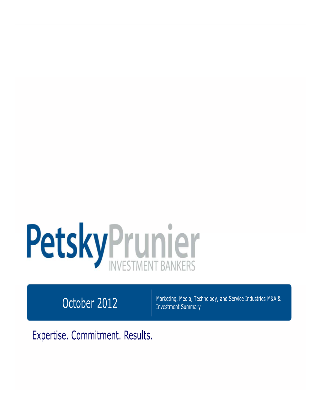 October 2012 Investment Summary
