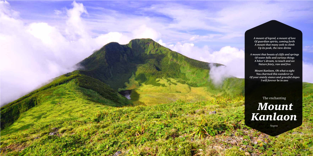 Mount Kanlaon, Oh What a Sight You Charmed This Wanderer So of Your Stately Stance and Graceful Slopes I Will Forever Be in Awe