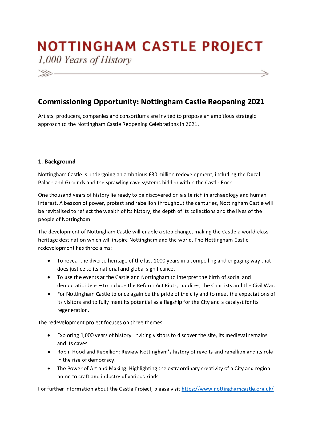 Nottingham Castle Reopening 2021