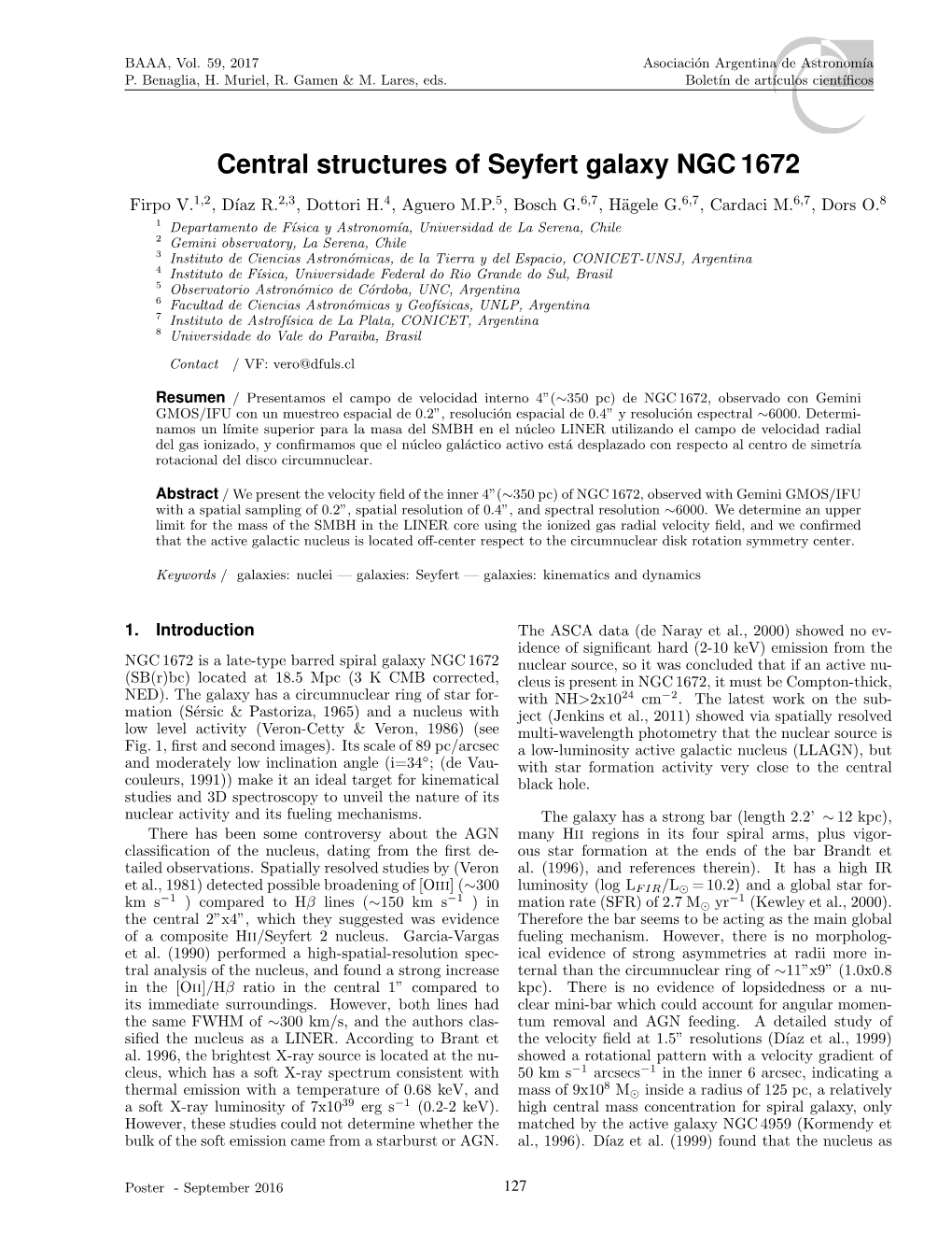 Central Structures of Seyfert Galaxy NGC 1672