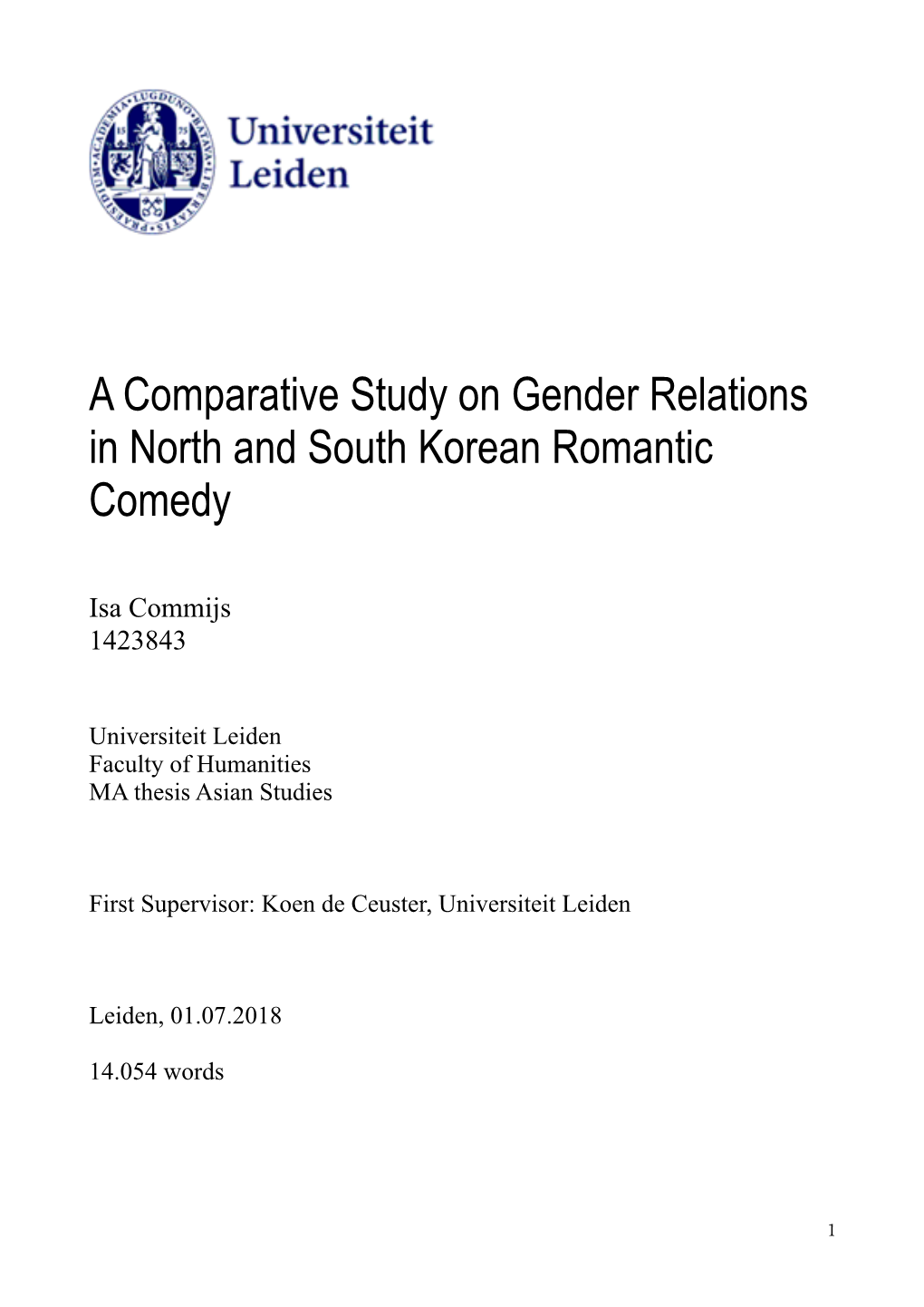 MA Thesis Asian Studies