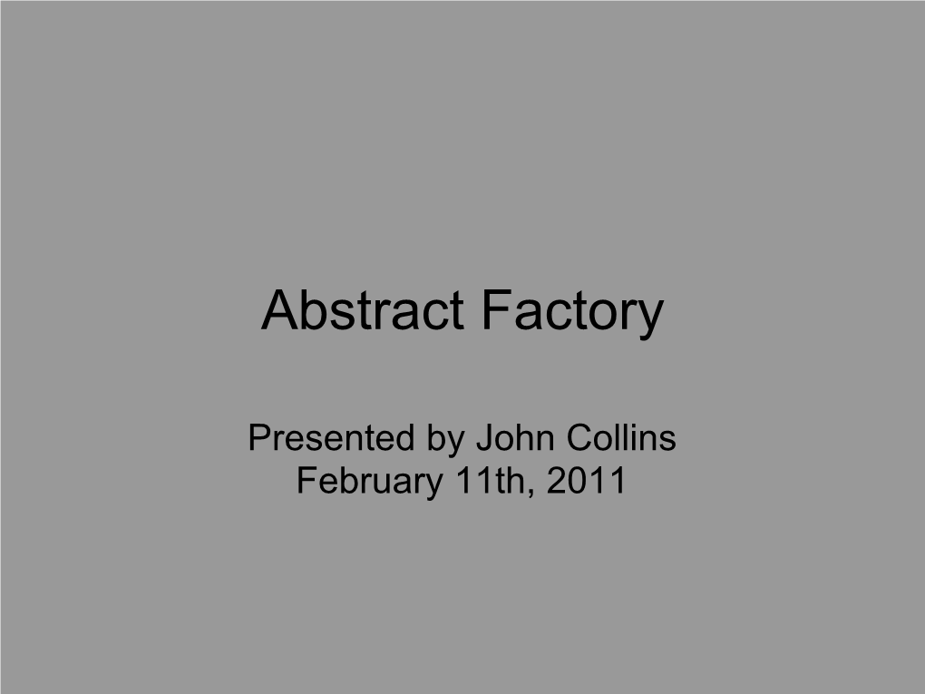 Abstract Factory