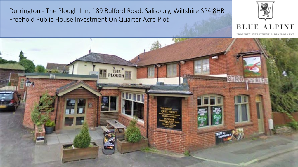 The Plough Inn, 189 Bulford Road, Salisbury, Wiltshire SP4