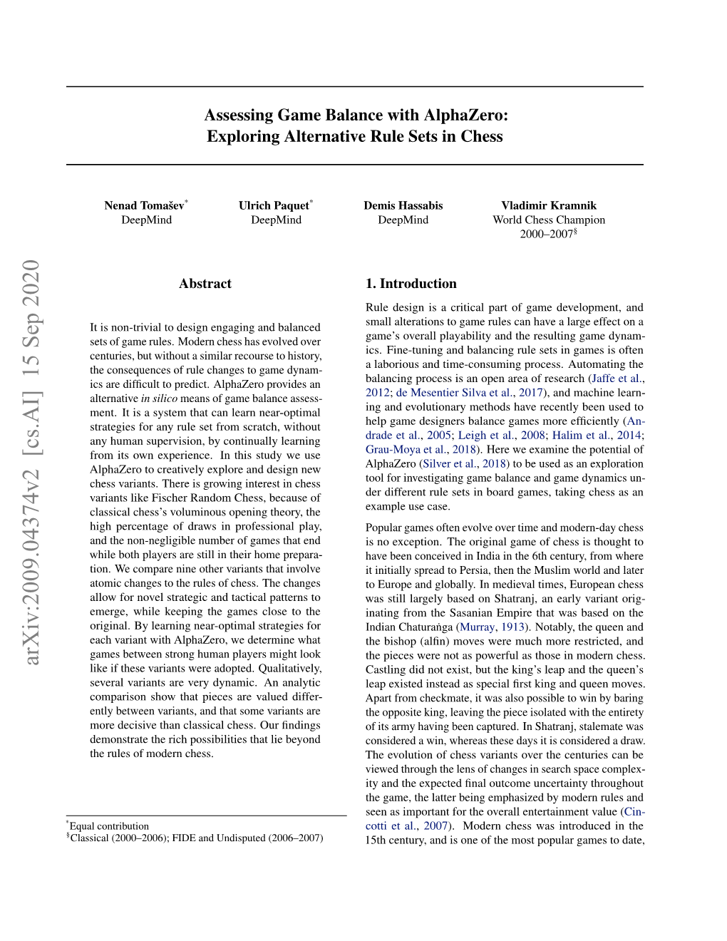 Assessing Game Balance with Alphazero: Exploring Alternative Rule Sets in Chess