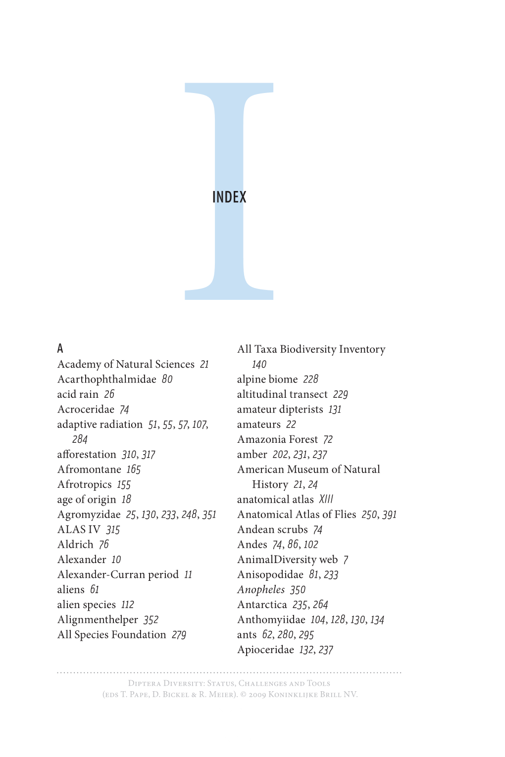 Academy of Natural Sciences 21 Acarthophthalmidae 80 Acid Rain 26