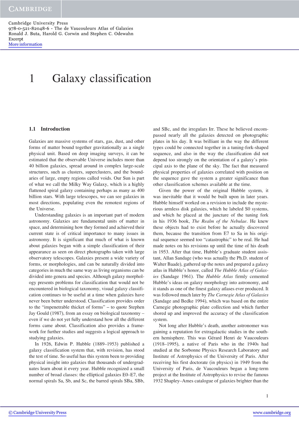 1 Galaxy Classification
