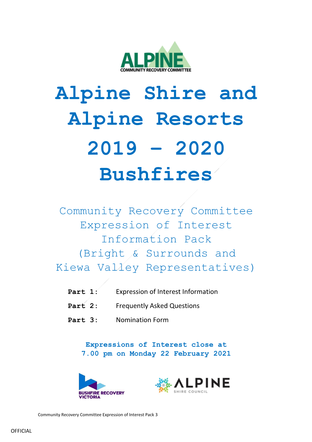 Alpine Shire and Alpine Resorts 2019 – 2020 Bushfires