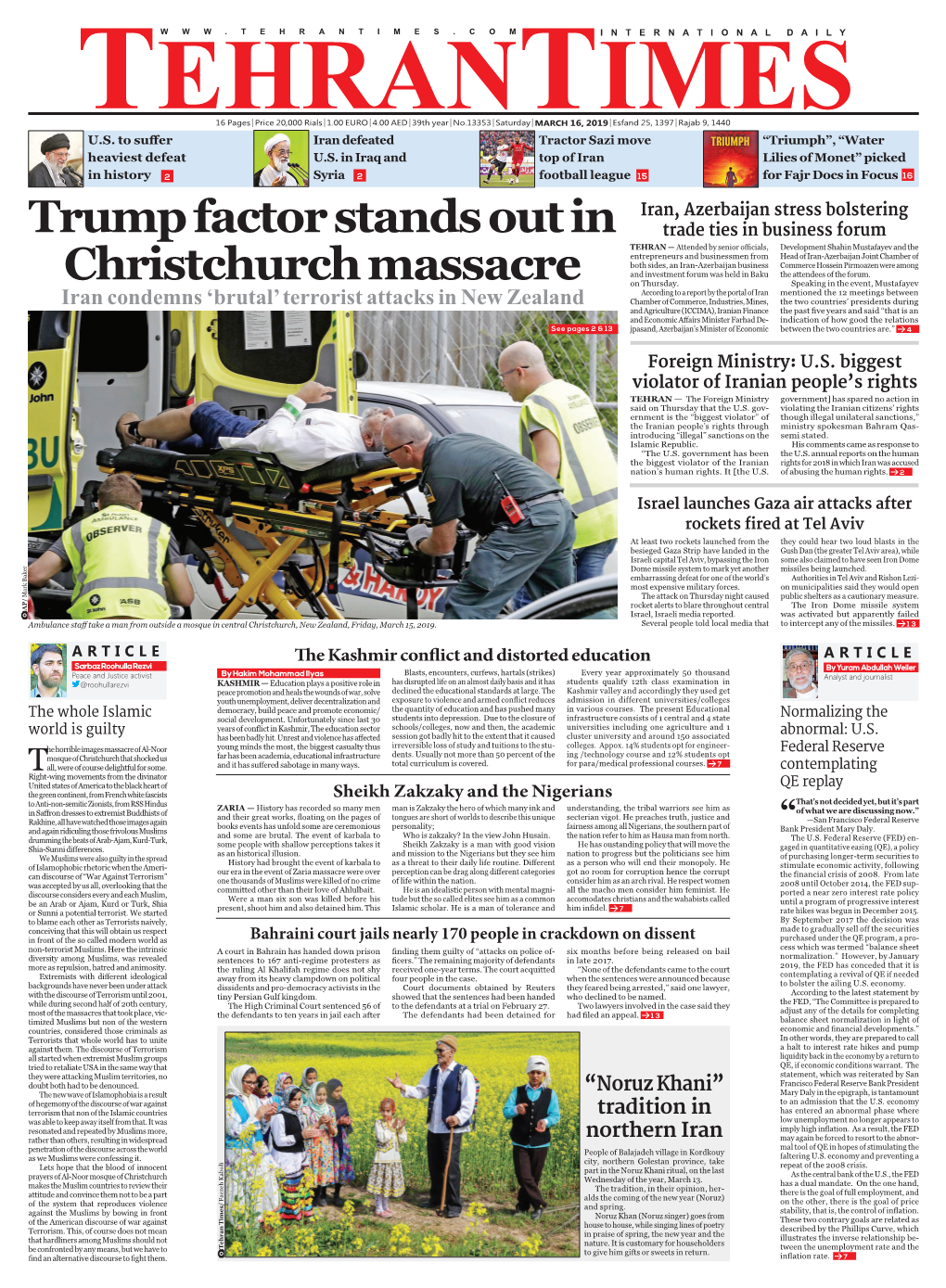 Trump Factor Stands out in Christchurch Massacre