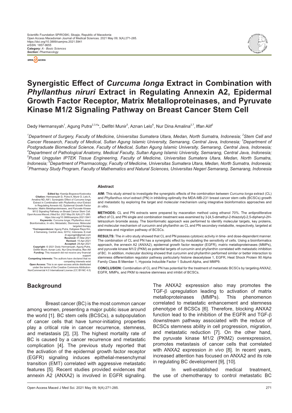 Synergistic Effect of Curcuma Longa Extract in Combinationphyllanthus