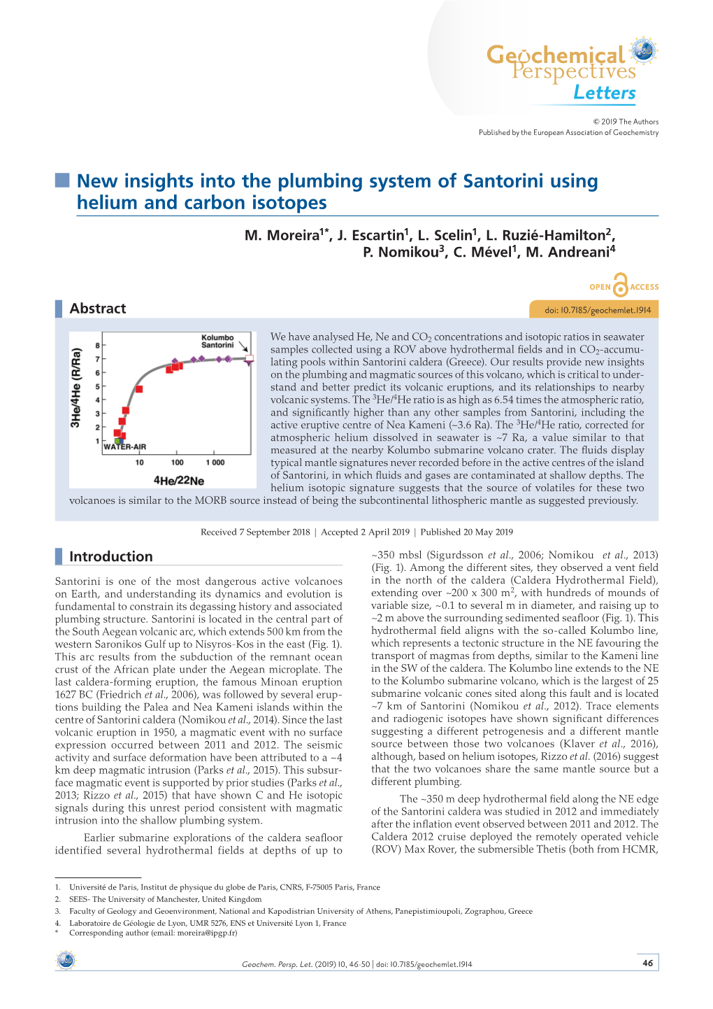 New Insights Into the Plumbing System of Santorini Using Helium and Carbon Isotopes