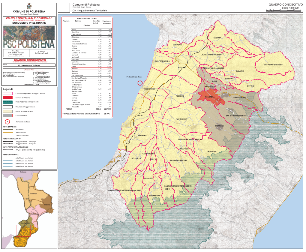 Inquadramento Territoriale Km Provincia Di Reggio Calabria