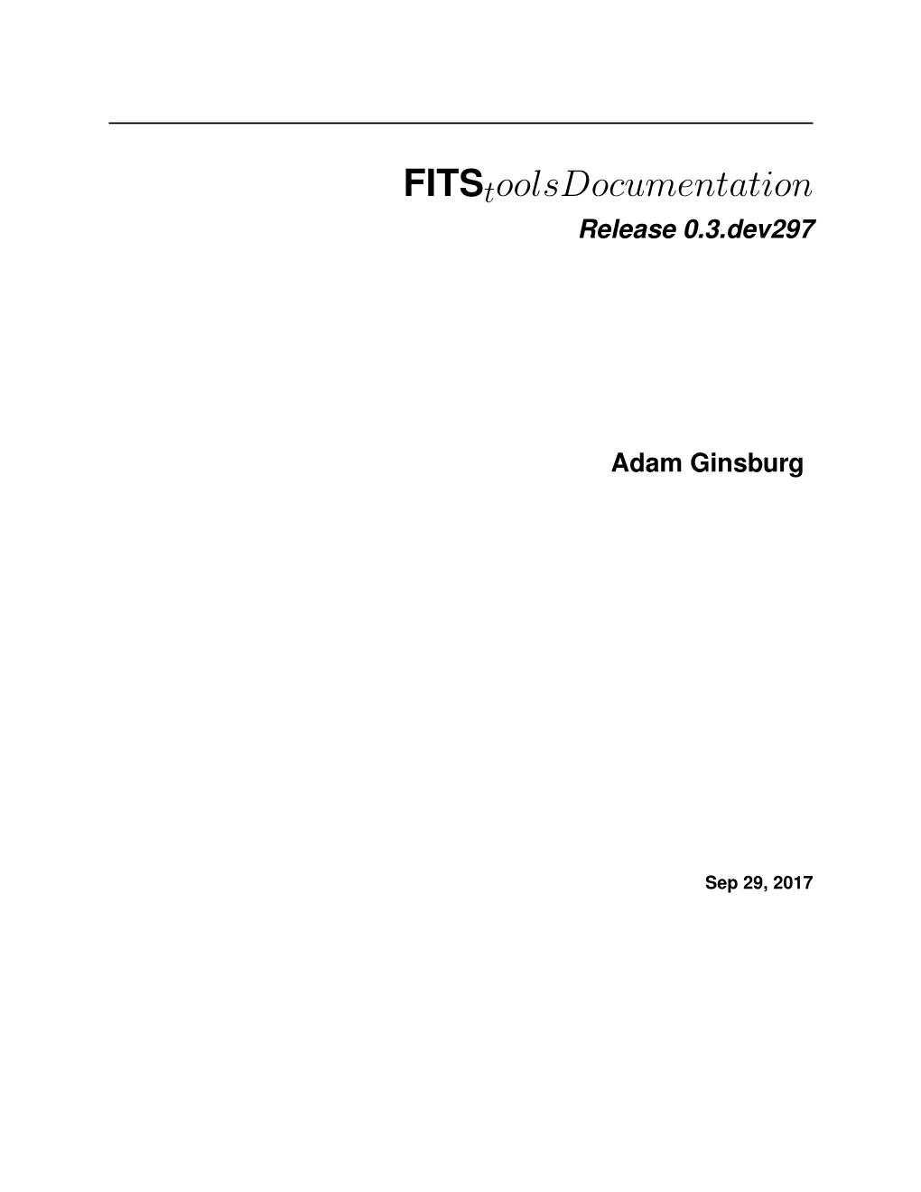 FITS Tools Documentation