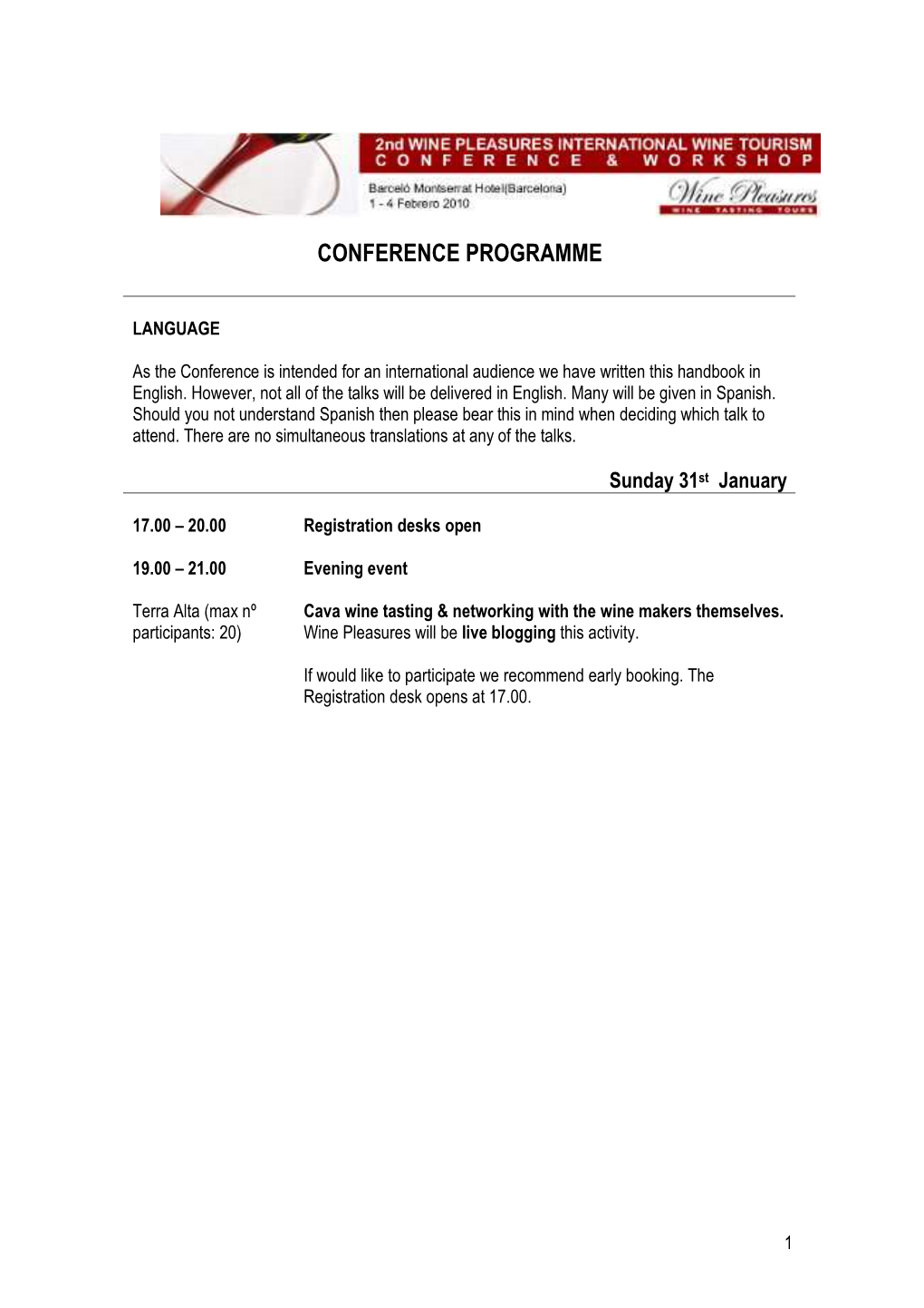 Conference Brochure for Pdf Mini