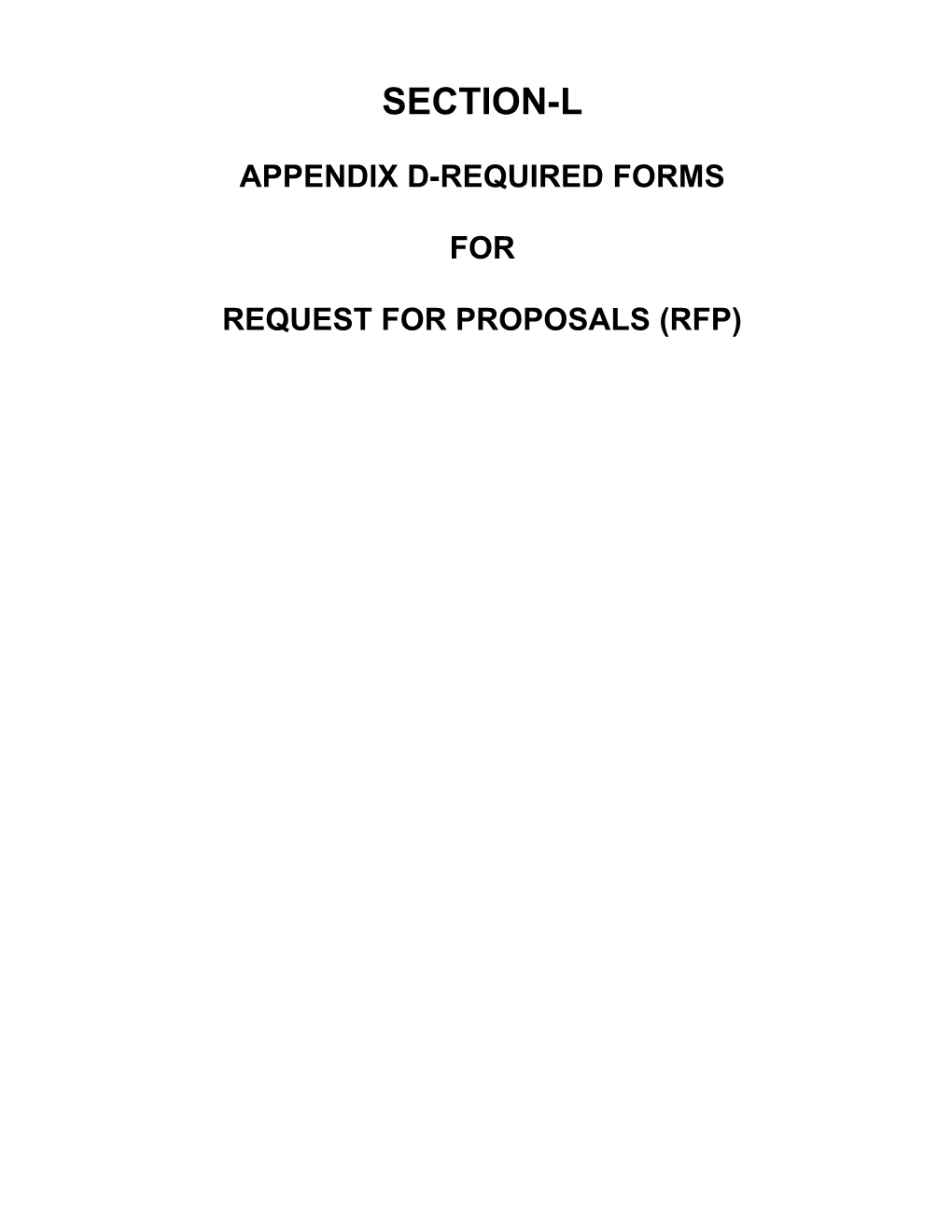 Request for Proposals (Rfp) s7