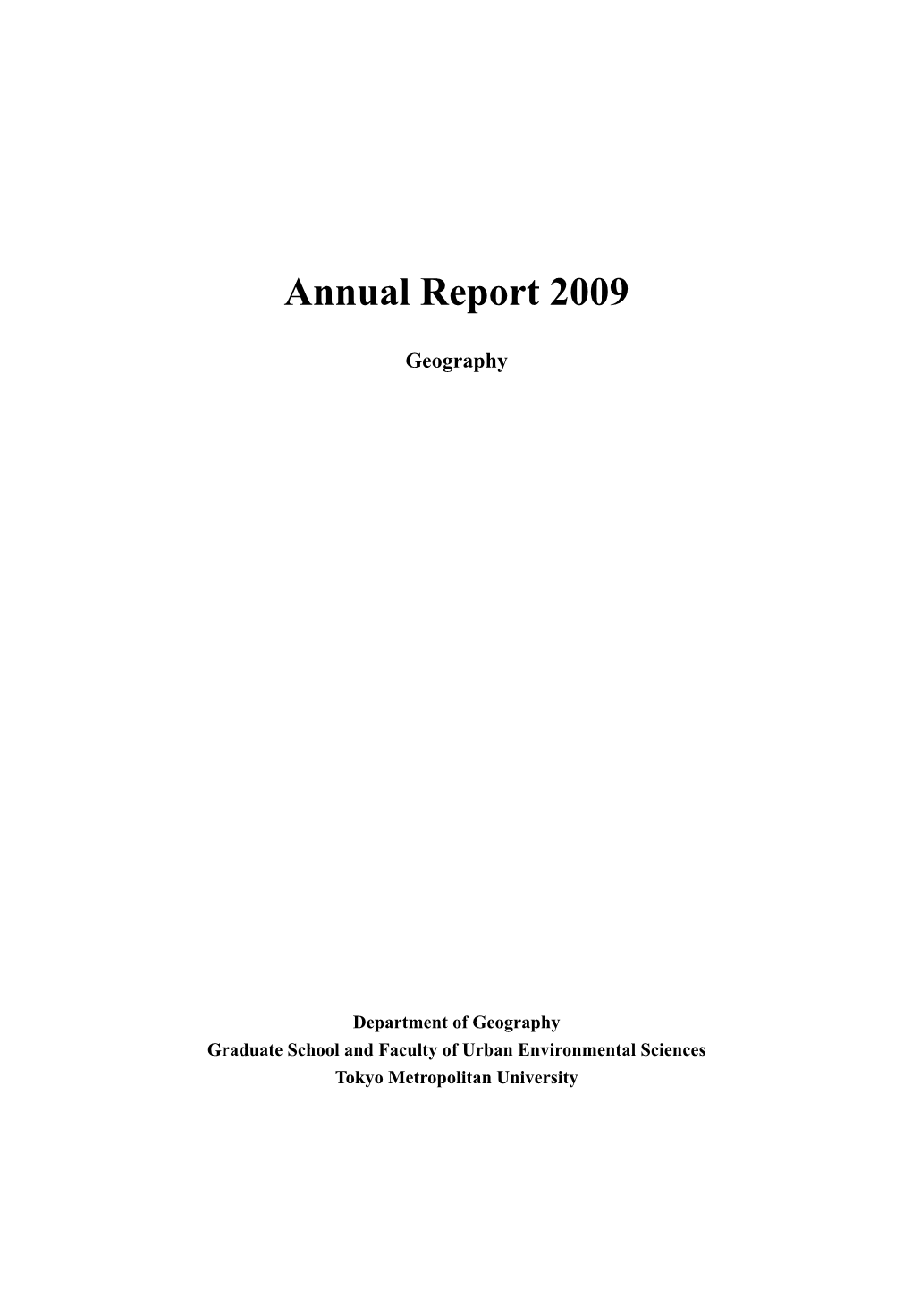 Annual Report 2009