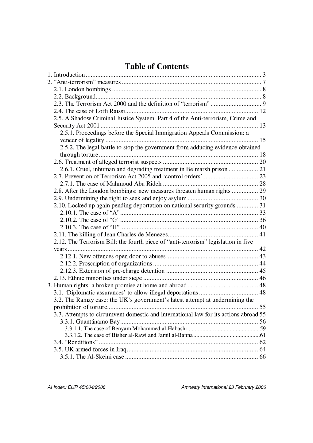 Table of Contents 1