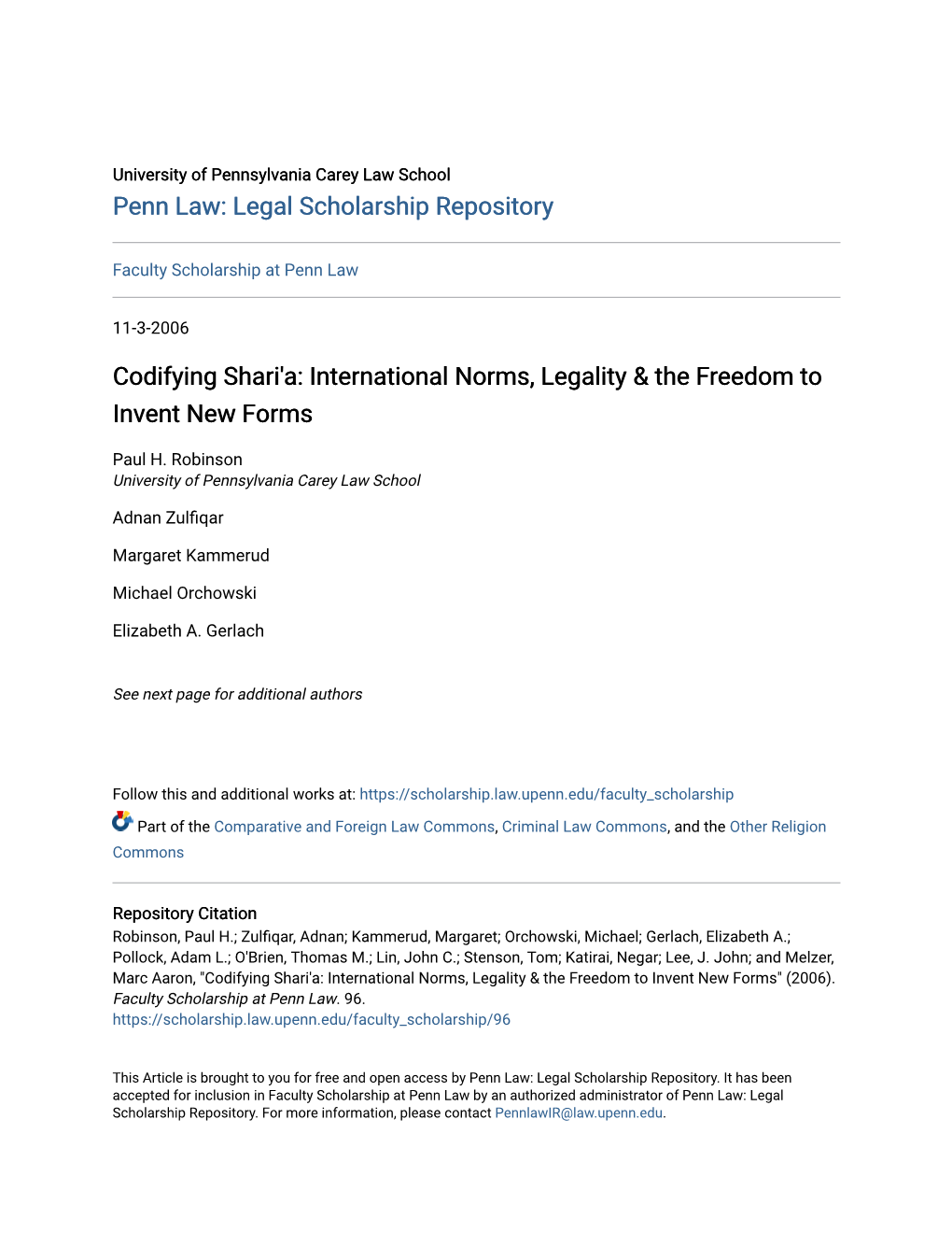 International Norms, Legality & the Freedom to Invent New Forms