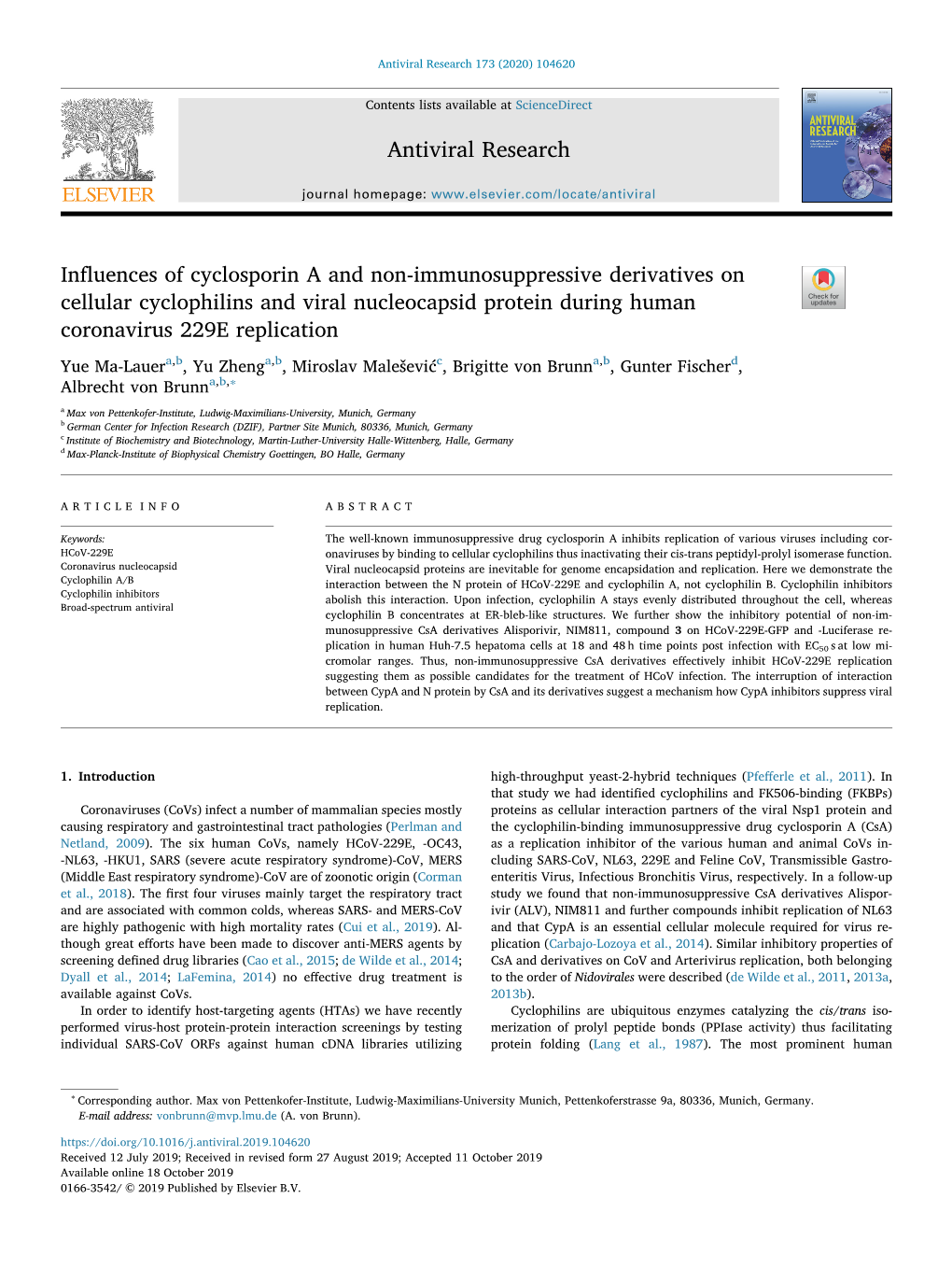 Influences of Cyclosporin a and Non-Immunosuppressive