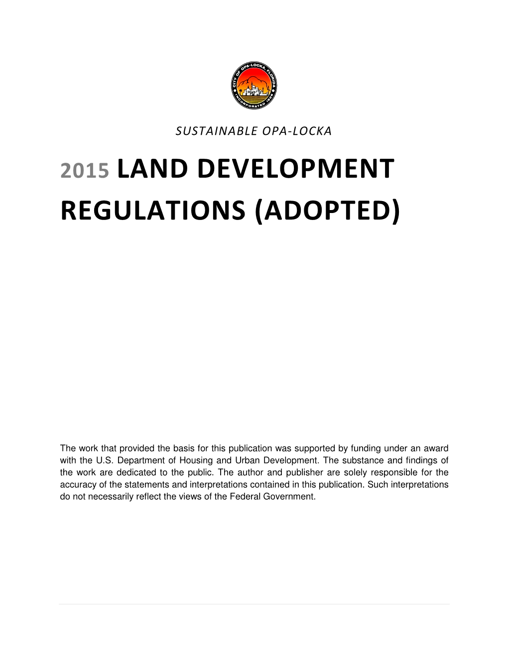 2015 Land Development Regulations (Adopted)
