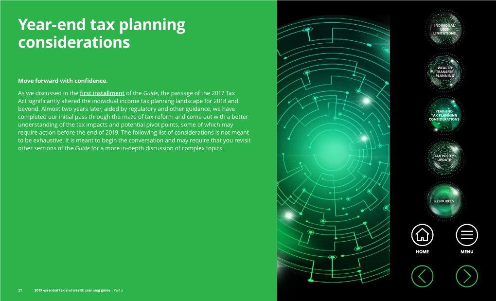 Year-End Tax Planning Considerations