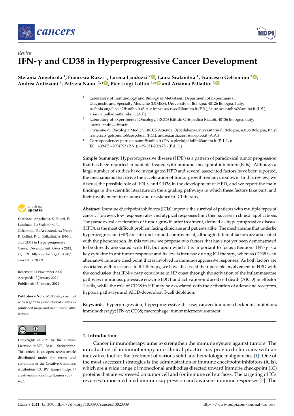 And CD38 in Hyperprogressive Cancer Development