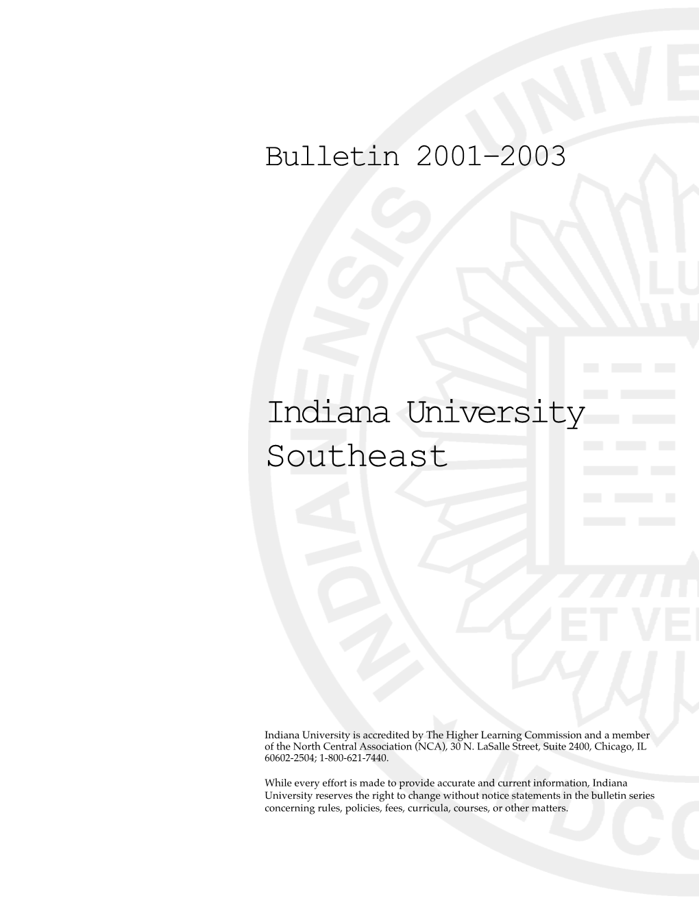 Bulletin 2001–2003