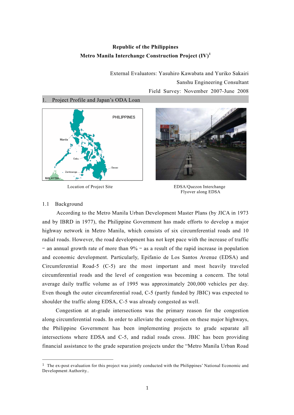 Republic of the Philippines Metro Manila Interchange Construction Project (IV)1
