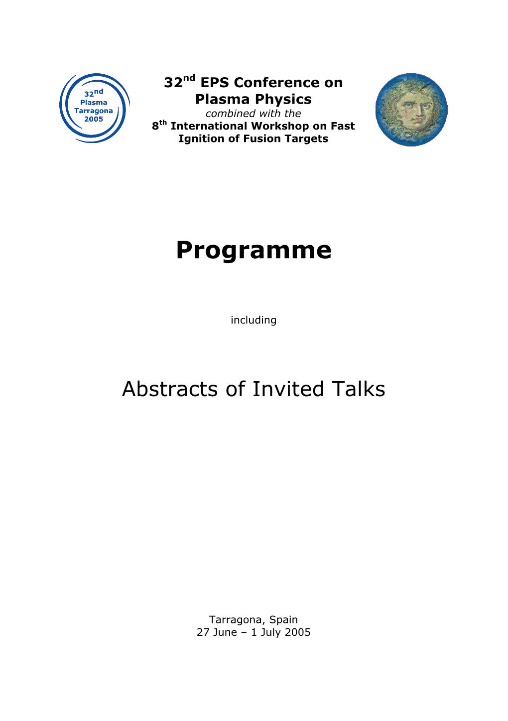 Programme and Abstracts of Invited Talks