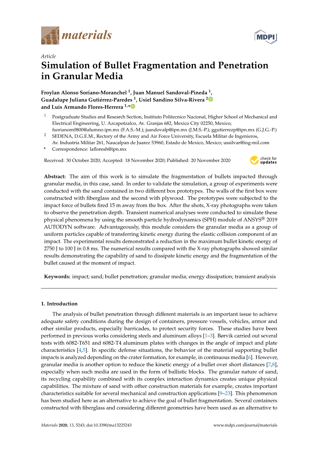 Simulation of Bullet Fragmentation and Penetration in Granular Media