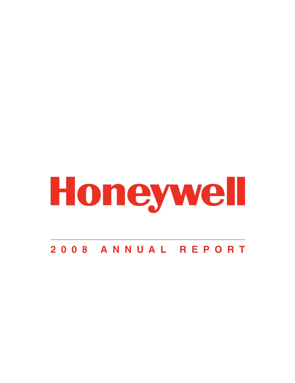 Honeywell 2008 Annual Report