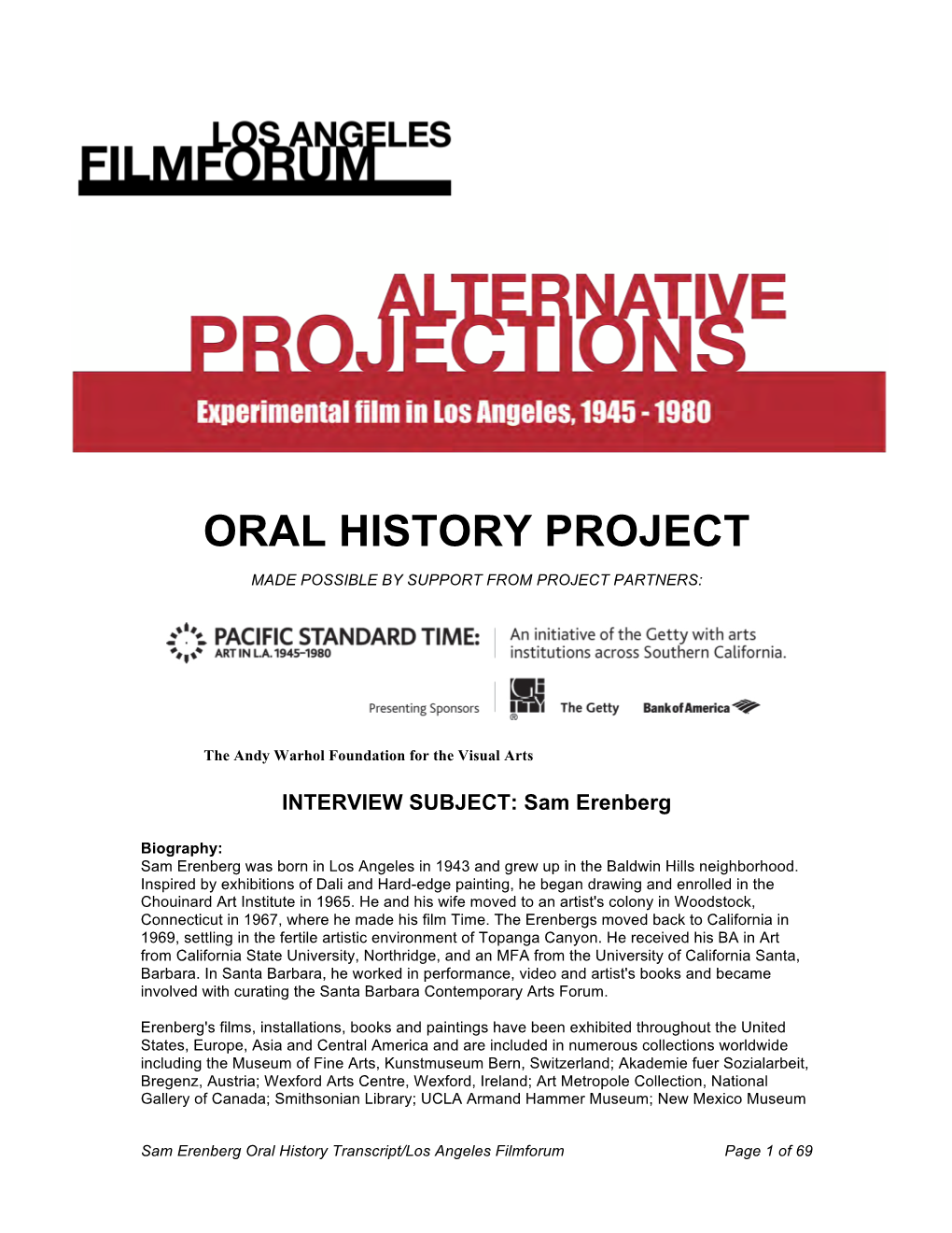 Oral History Project